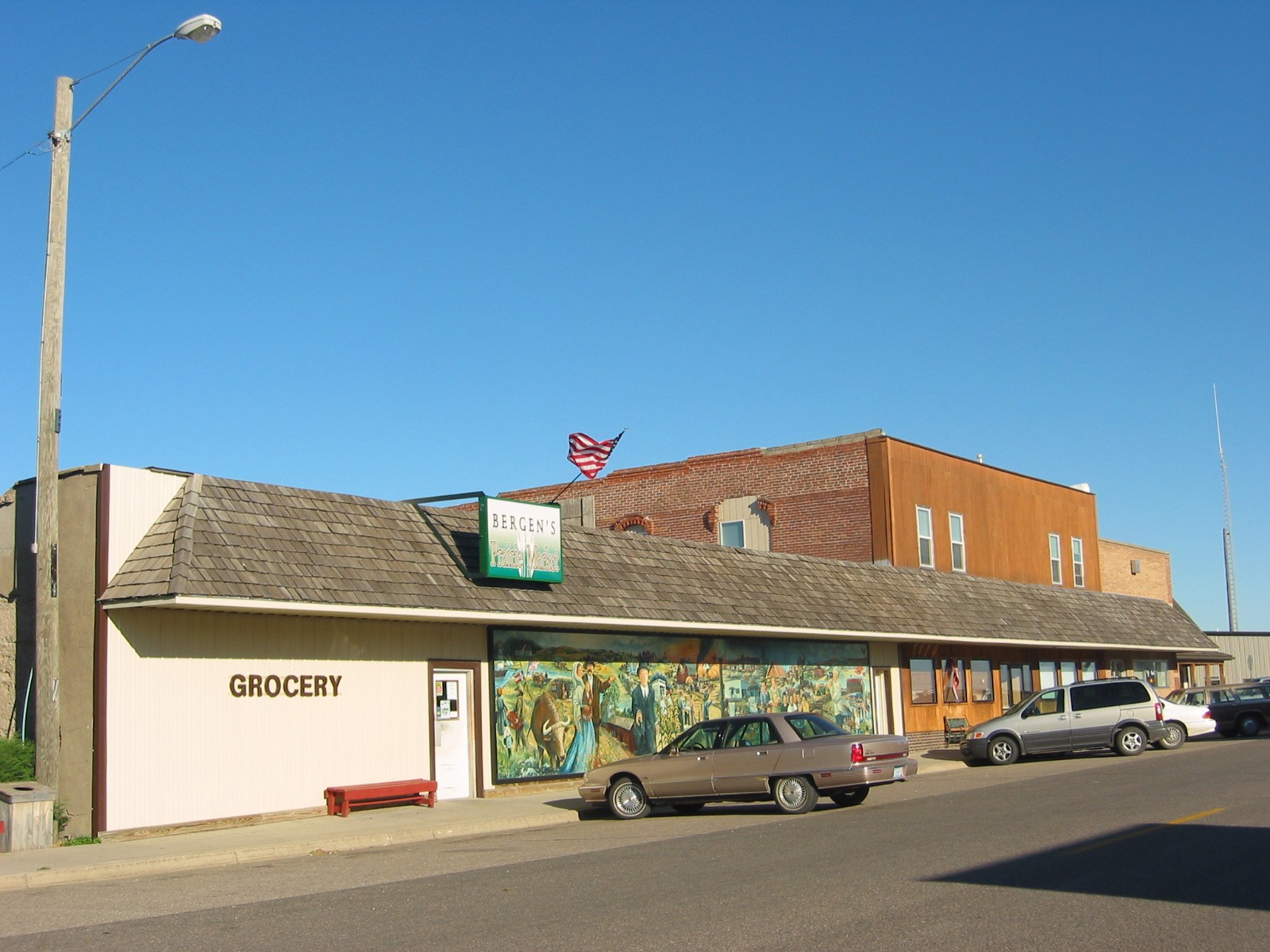 Main street in Milan, Minnesota