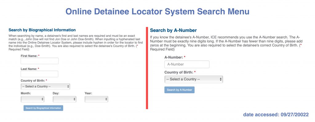 ICE’s Detainee Locator Tool